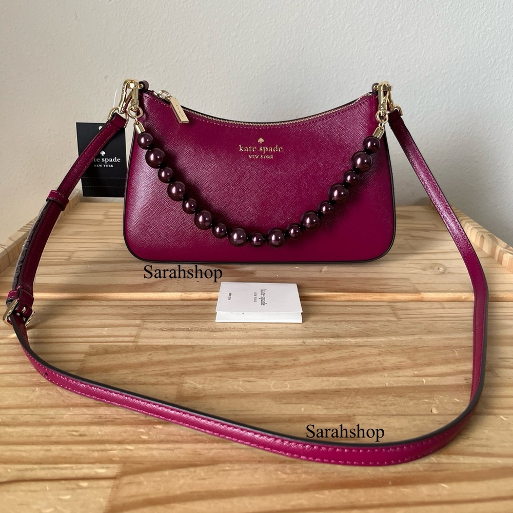 ♠️Kate Spade Madison Faux Pearl Medium Convertible Crossbody